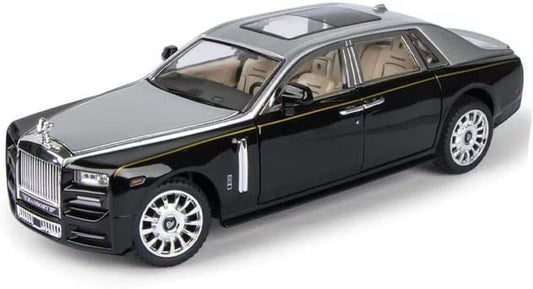 Rolls Royce Phantom Model Car 1:24 Scale Exclusive Alloy Metal Car Pull Back Die-cast Toy with Openable Doors & Light MusicColors As Per Stock (Rolls Royce Phantom)