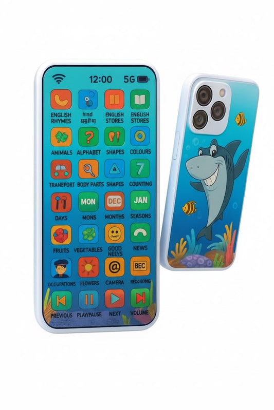 Educational Phone Toy for 2-12 Years Kids Rechargeable 24 Modes Talking Baby Smart Phone Mobile Toy for Boys Girls Christmas Gift Birthday Surprise
