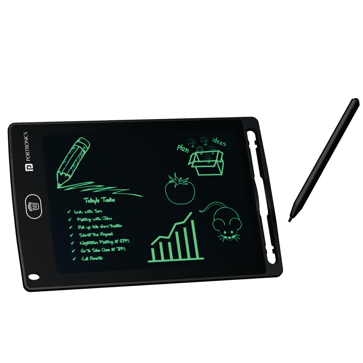 LCD Writing Tablet with Calculator for Kids | Digital Slate | E-Note Pad Doodle Writing Board | Educational Toy | Magic LCD Drawing Tablet | Rechargeable | Multicolor