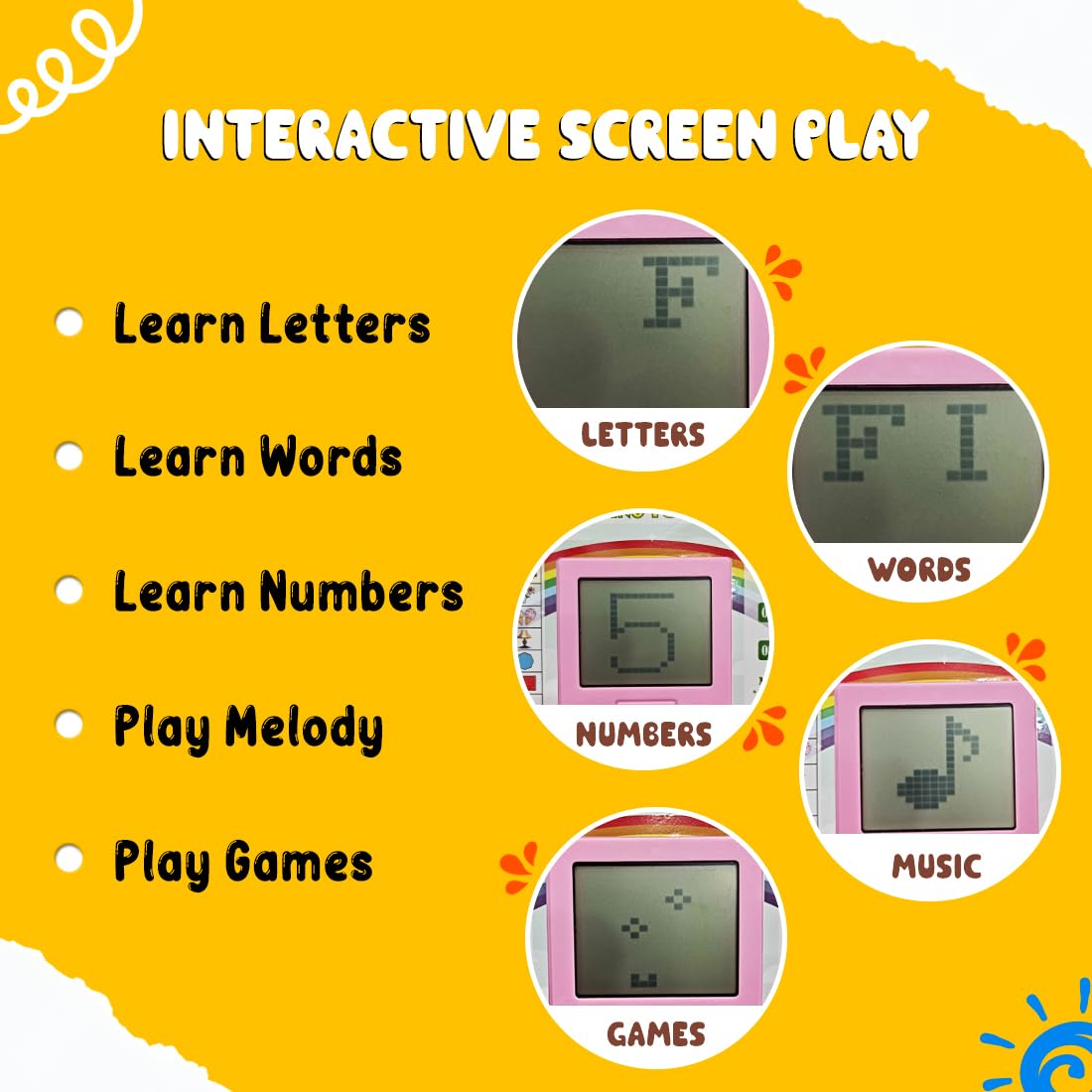 Educational Kids Laptop Learning Toy for 2-5 Years Boys Girls Computer Toys for 3 Years Fun Activity Learning Alphabet,Letter,Words,Games,Mathematics,Music,Logic Memory Tool - Blue