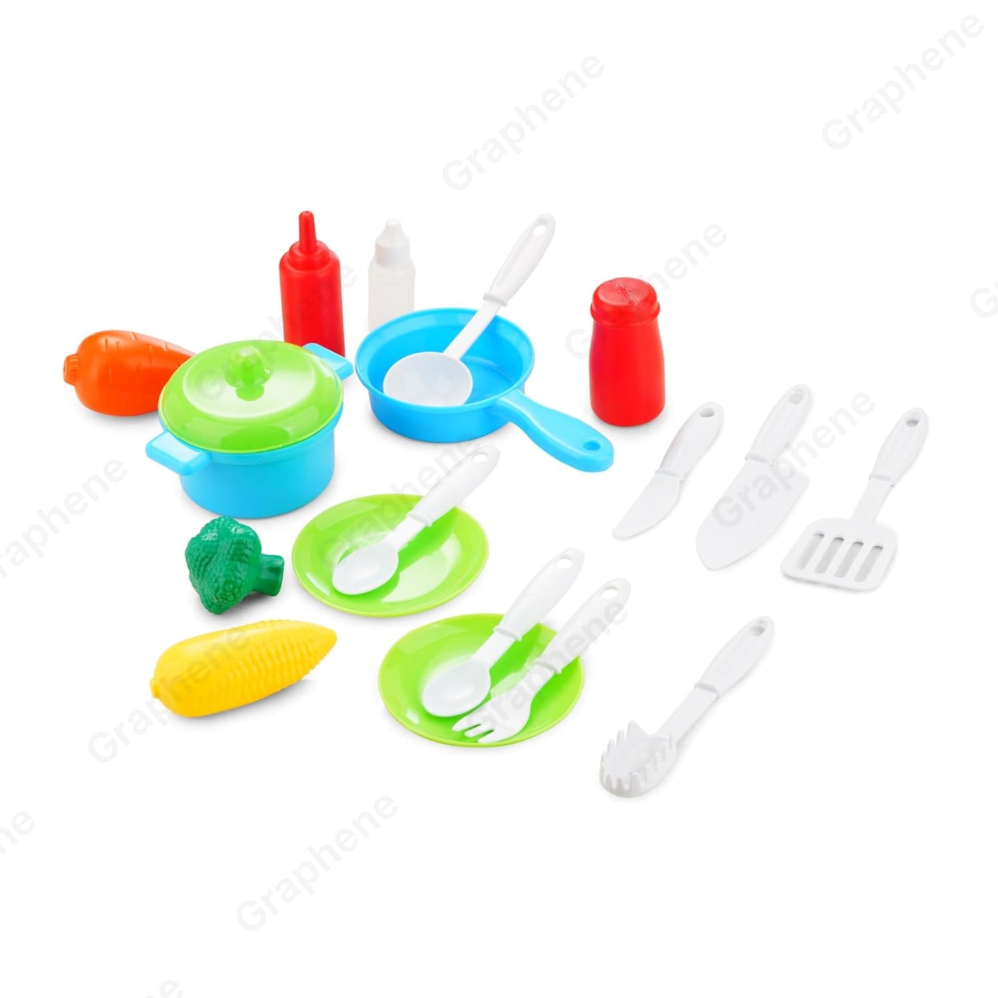 26 Pcs Mini Kitchen Play Set Realistic Sound Light,Smoke,Play Food, Cooking Stove with Steam for Toddlers Chef Role Play Toy Kitchen Accessories Set for Kids