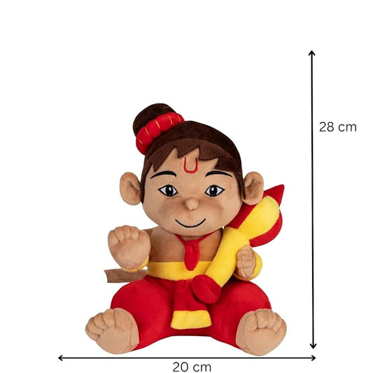 Mantra Chanting Baby Hanuman | Musical Soft Plush Toy | Non- Toxic, Lightweight & Safe| Best Gift for Infants, Toddlers & Babies (Medium 28 CM)