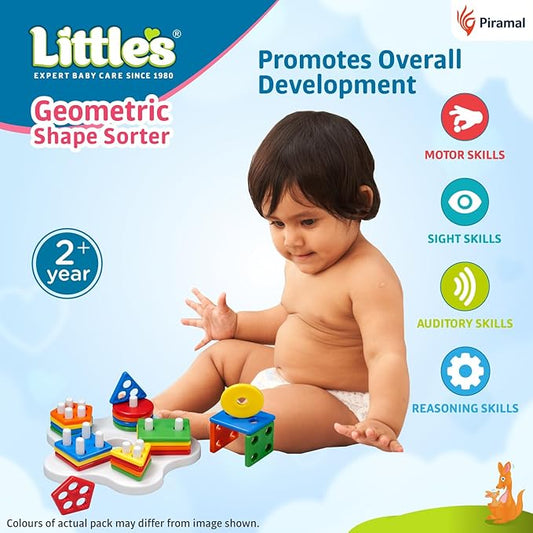 Geometric Shape Sorter | 25 Pieces with 5 Shapes & Colors | Enhances Sensory Development