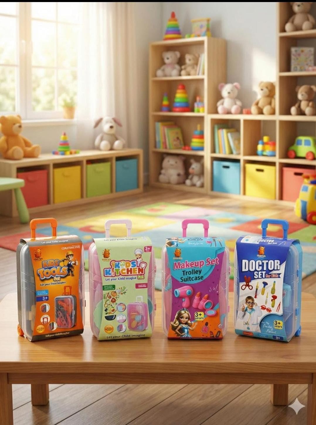 Kids Doctor Play Set with Carry Case, Children's Pretend Doctor Kit, Medical Toy Set with Accessories, Educational Role-Playing Toy for Boys and Girls (3+ Years)