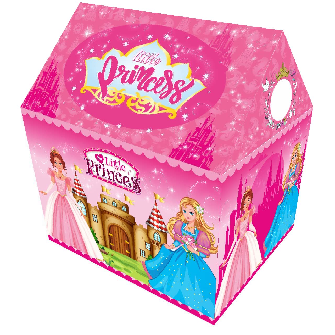 Jumbo Size Extremely Light Weight, Water & fire Proof Princess Theme Theme Tent House for Kid 10 Year Old Girls- Multi Color