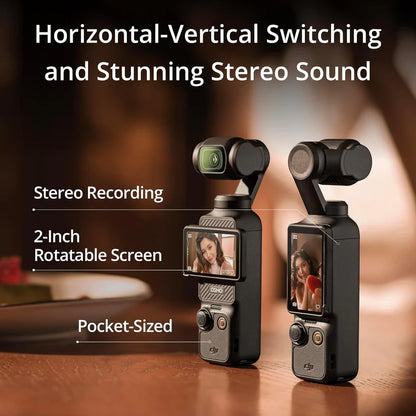 DJI Osmo Pocket 3 Creator Combo, Vlogging Camera with 1'' CMOS & 4K/120fps Video, 3-Axis Stabilization, Face/Object Tracking, Fast Focusing, Mic Included for Clear Sound, Small Camera for Photography