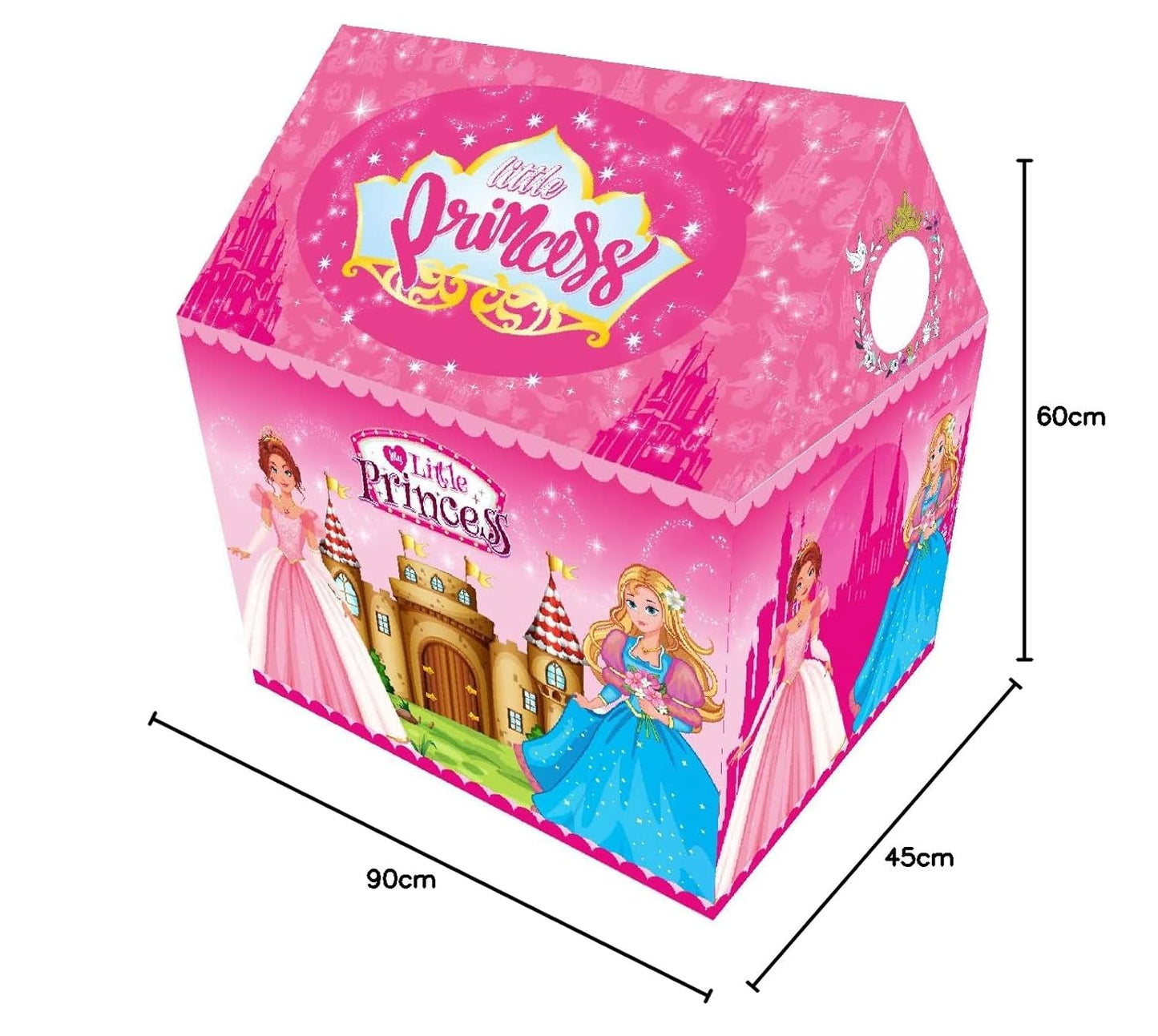 Jumbo Size Extremely Light Weight, Water & fire Proof Princess Theme Theme Tent House for Kid 10 Year Old Girls- Multi Color