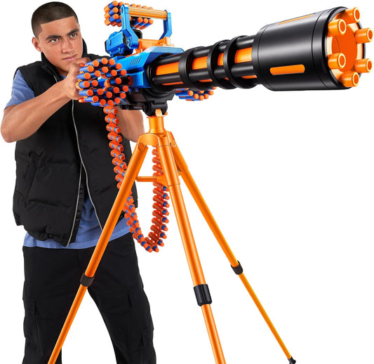 XSHOT Insanity Motorised Gatling Blaster with Tripod Stand Includes 96 Darts