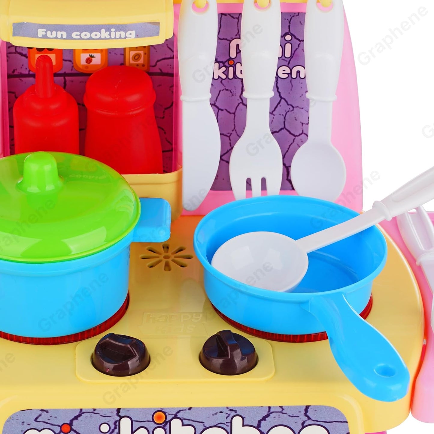 26 Pcs Mini Kitchen Play Set Realistic Sound Light,Smoke,Play Food, Cooking Stove with Steam for Toddlers Chef Role Play Toy Kitchen Accessories Set for Kids