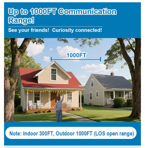 Video Walkie Talkies for Kids, Handheld 2 Pack Rechargeable Video Intercom Kids Walkies Talkies, Indoor Outdoor Toys for Family Games, Outside, Camping, Hiking for Boys Girls Ages 3-12 (Blue/Pink)