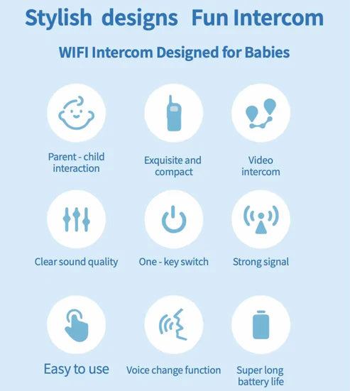 Video Walkie Talkies for Kids, Handheld 2 Pack Rechargeable Video Intercom Kids Walkies Talkies, Indoor Outdoor Toys for Family Games, Outside, Camping, Hiking for Boys Girls Ages 3-12 (Blue/Pink)